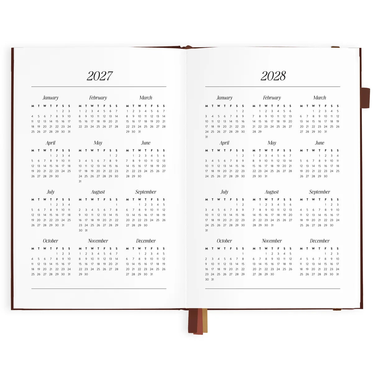 Fox & Fallow 2027 A5 Vertical Planner - Chocolate
