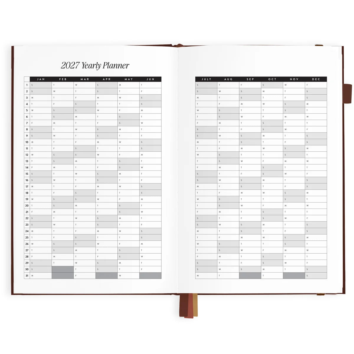 Fox & Fallow 2027 A5 Vertical Planner - Chocolate