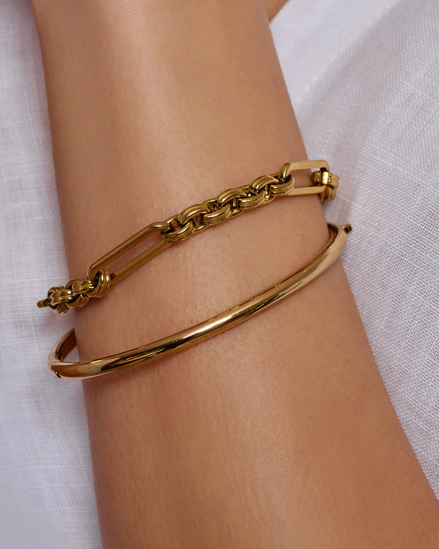 Cole Gold Cuff Bracelet by Arms of Eve