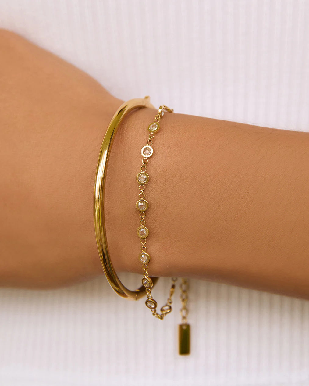 Cole Gold Cuff Bracelet by Arms of Eve
