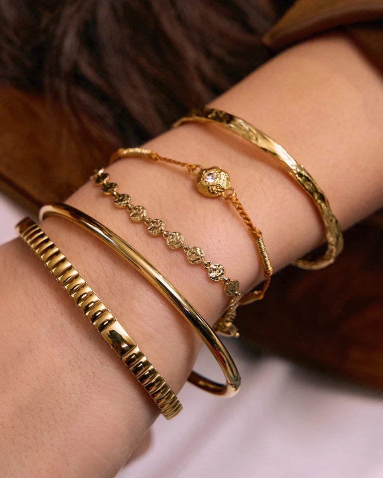 Cole Gold Cuff Bracelet by Arms of Eve