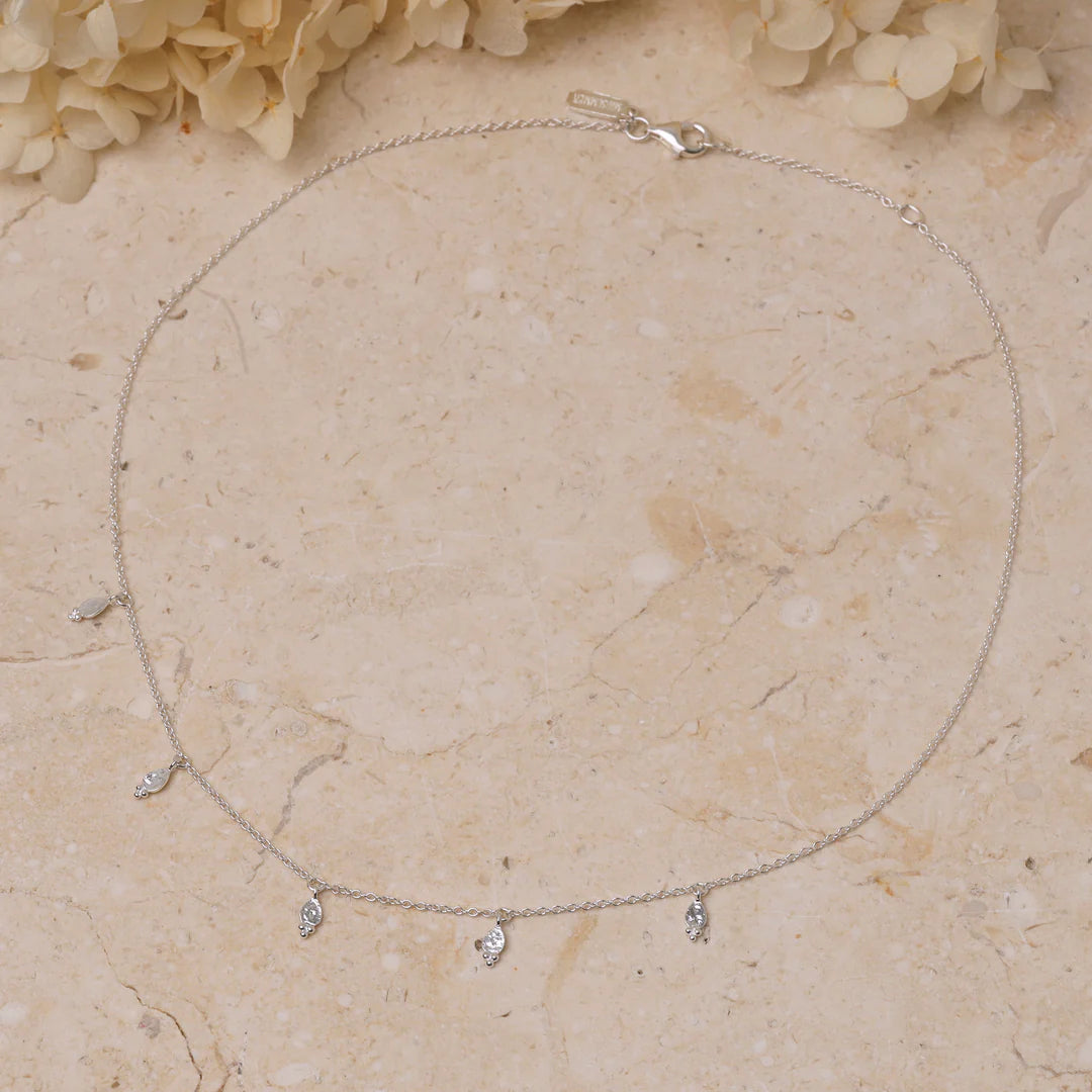 Glistening Drops Choker by Midsummer Star - Gold or Silver