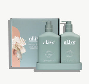 Alive Body - Wash & Lotion Duo & Tray - Kaffir Lime & Green Tea