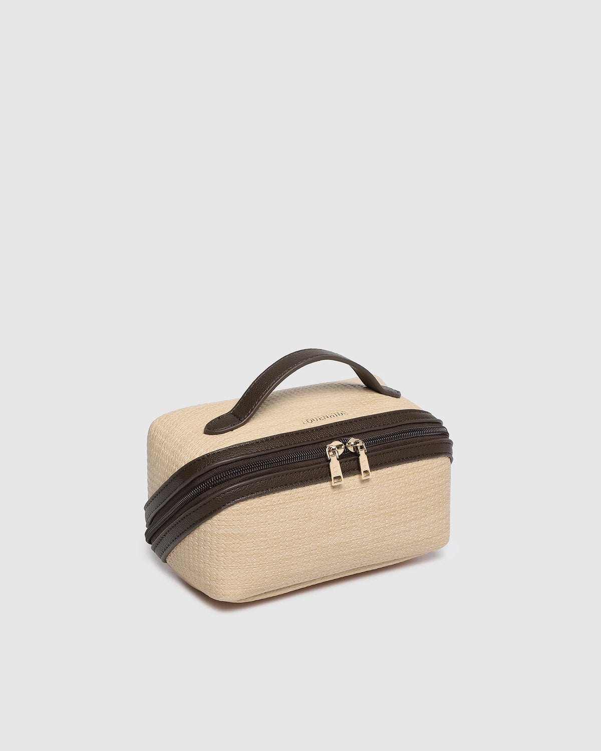 Ellis Makeup Bag (Natural / Chocolate) by Louenhide