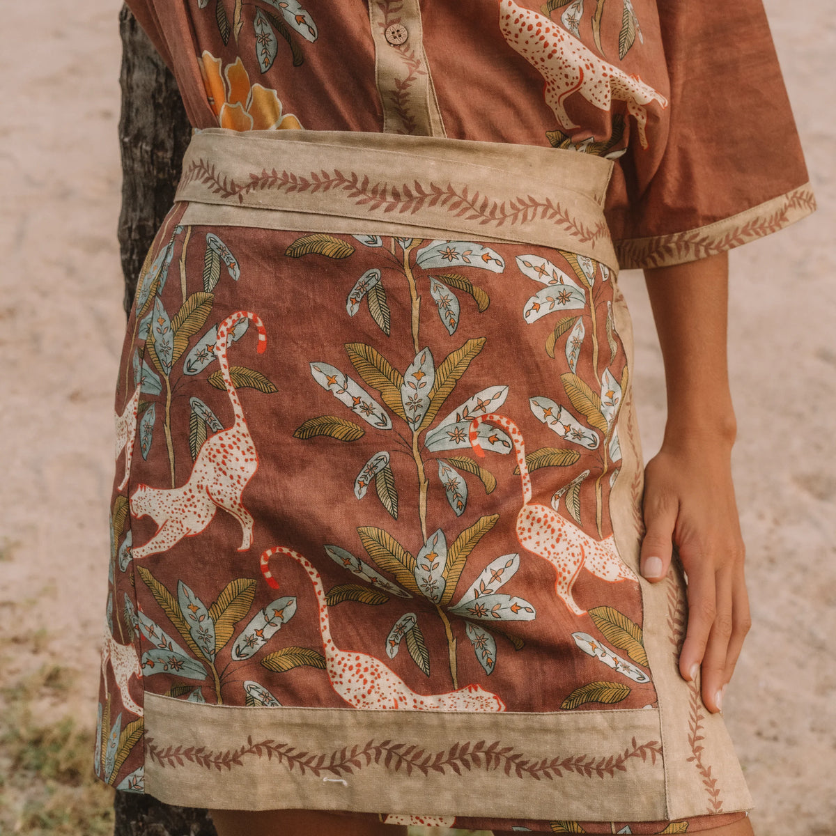 Eye of the Jungle Wrap Skirt - Hazel (Wandering Folk)