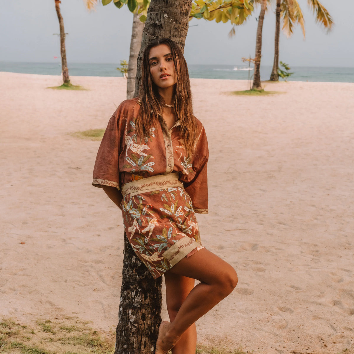 Eye of the Jungle Wrap Skirt - Hazel (Wandering Folk)