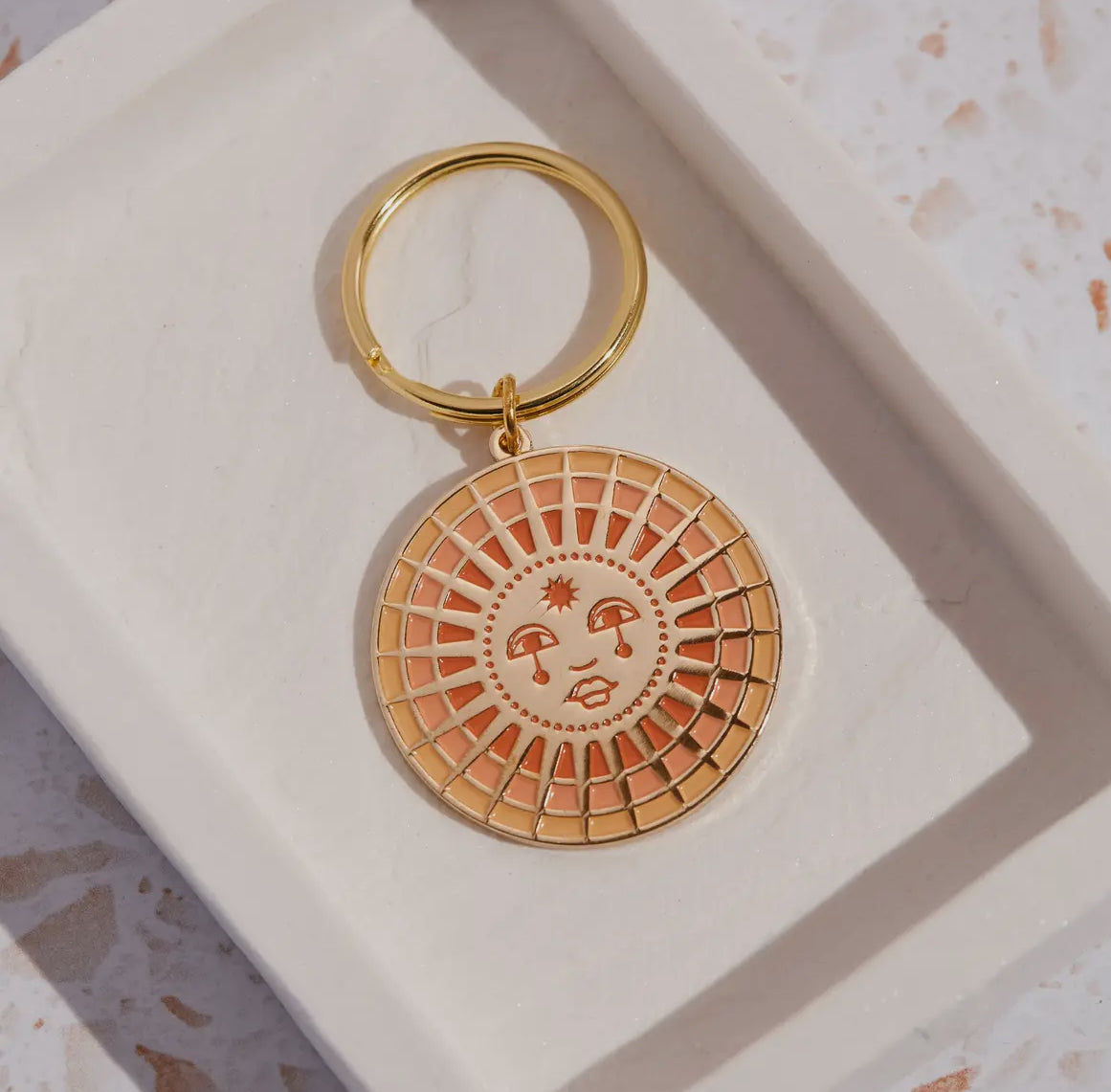 Sun Enamel Keychain by Cai & Jo