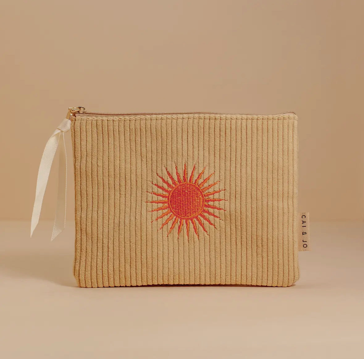 Corduroy Pouch (Pale Ochre) by Cai & Jo