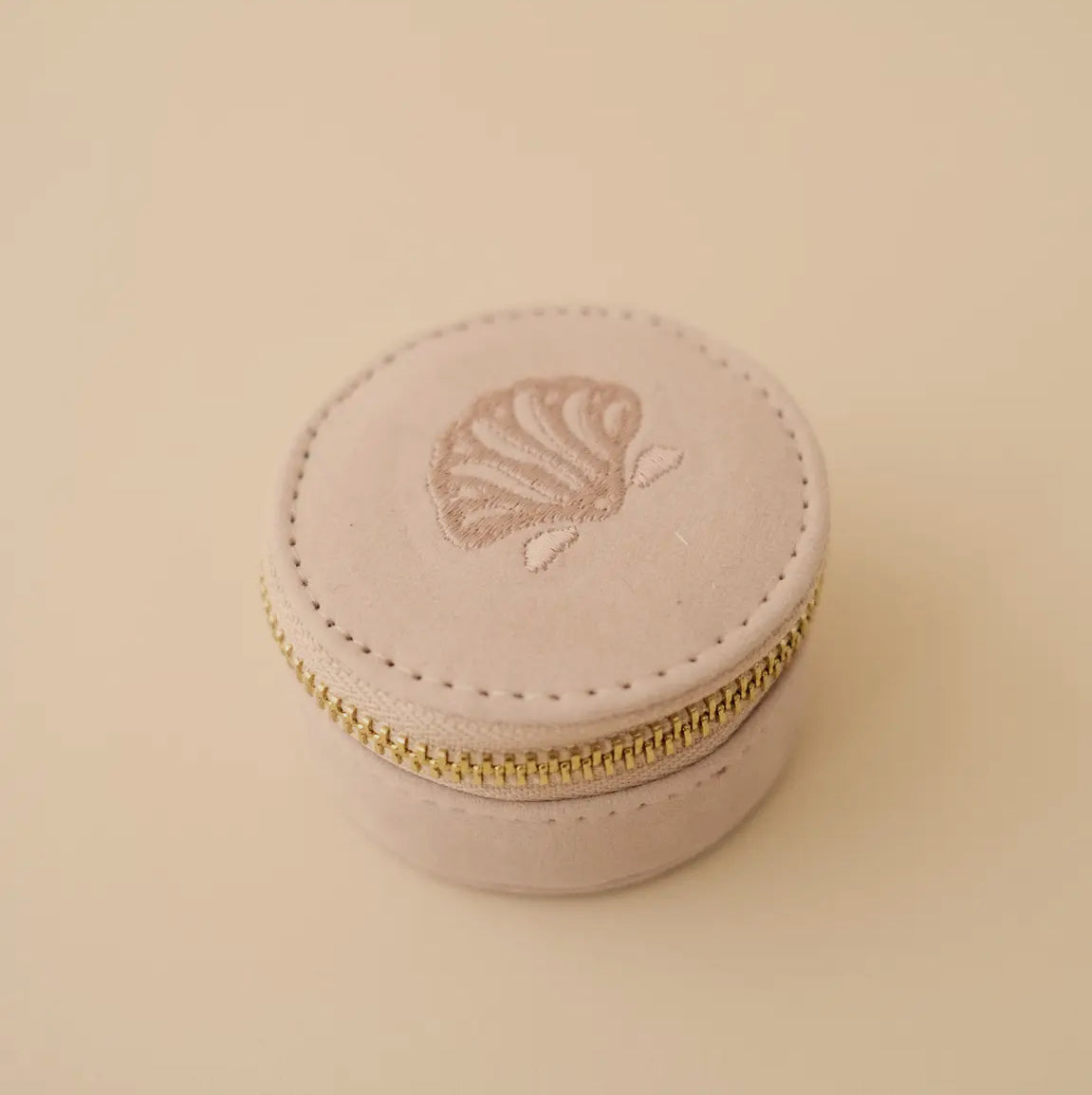 Mini Jewellery Travel Case (Shell Cream) by Cai & Jo