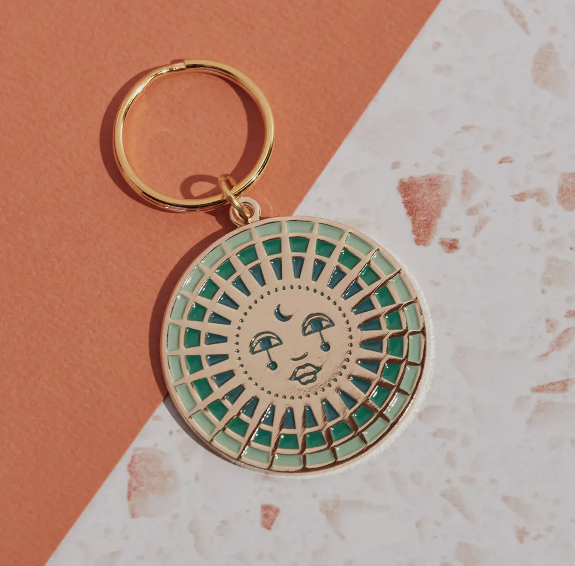 Moon Enamel Keychain by Cai & Jo