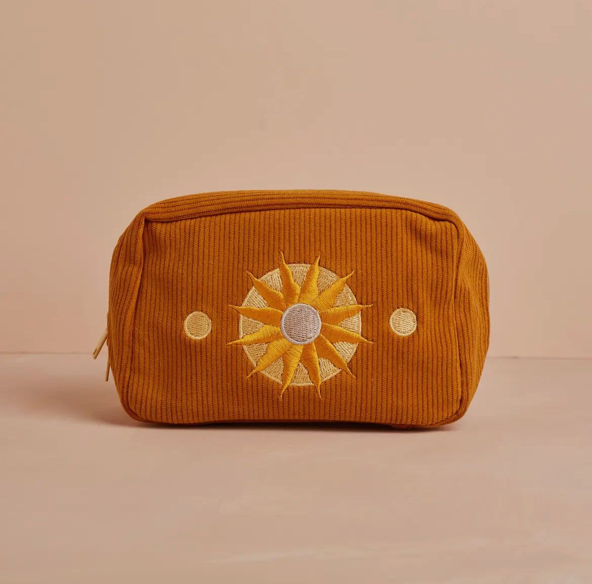 Corduroy Makeup Bag (Burnt Orange) by Cai & Jo