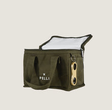 Waxed Canvas Square Lunch Bag by Pelli Bags - Army Green