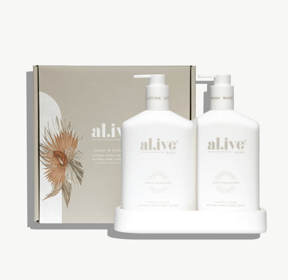 Alive Body - Wash & Lotion Duo & Tray - Mango & Lychee