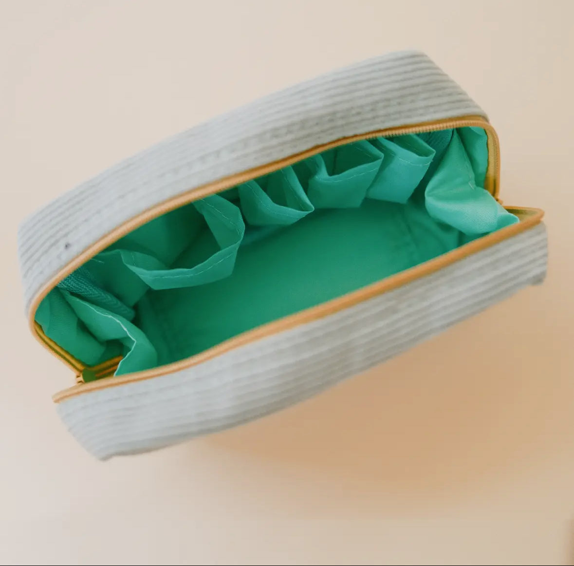 Corduroy Makeup Bag (Sky Blue) by Cai & Jo