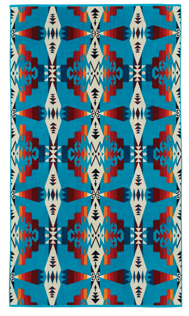 Tuscon Turquoise - Beach Towel by Pendleton