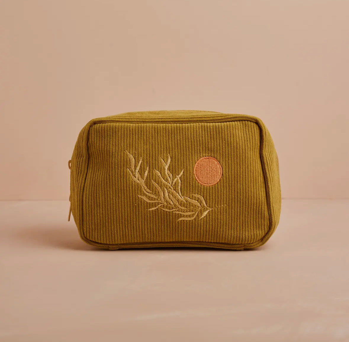 Corduroy Makeup Bag (Olive) by Cai & Jo