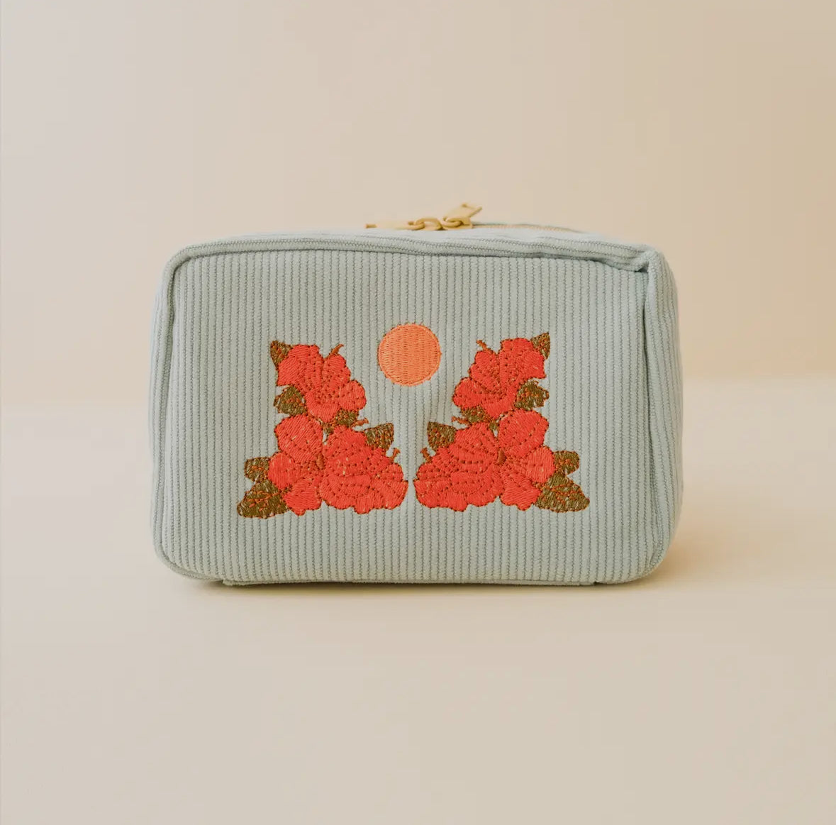 Corduroy Makeup Bag (Sky Blue) by Cai & Jo
