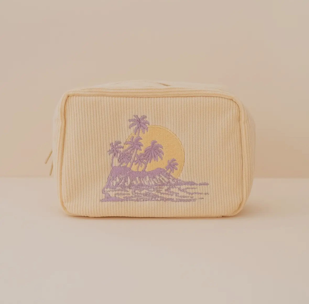 Corduroy Makeup Bag (Butter Yellow) by Cai & Jo