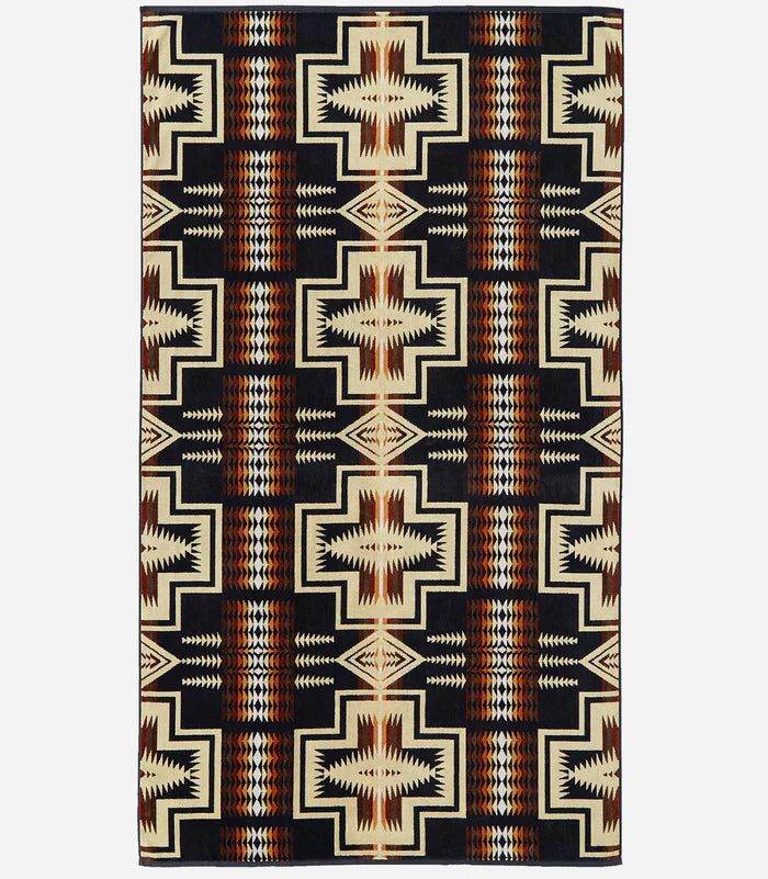 Harding Oxford - Retro Brown Towel by Pendelton Woolen Mills