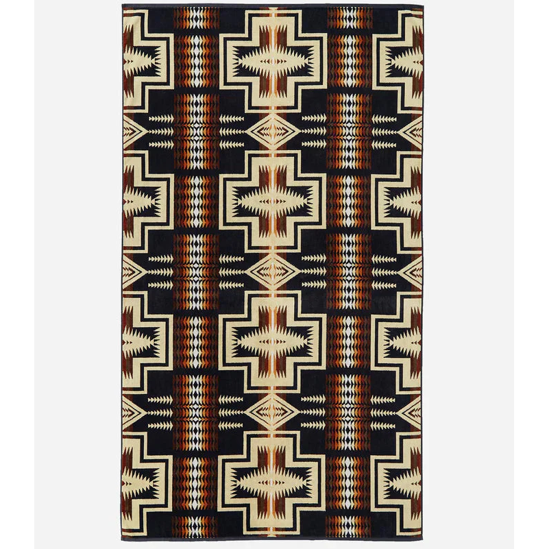 Harding Oxford - Retro Brown Towel by Pendelton Woolen Mills