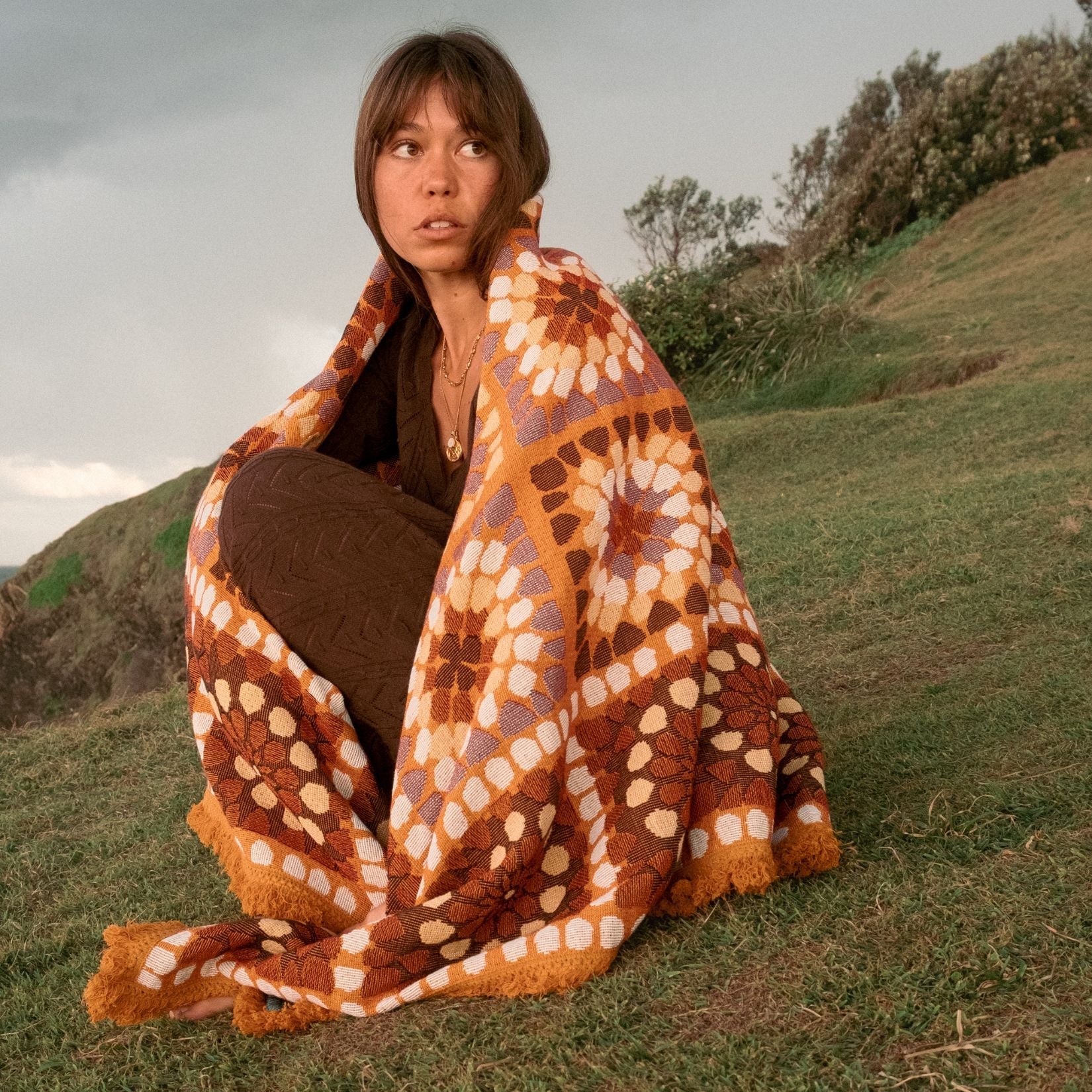 Granny Square Throw by Wandering Folk
