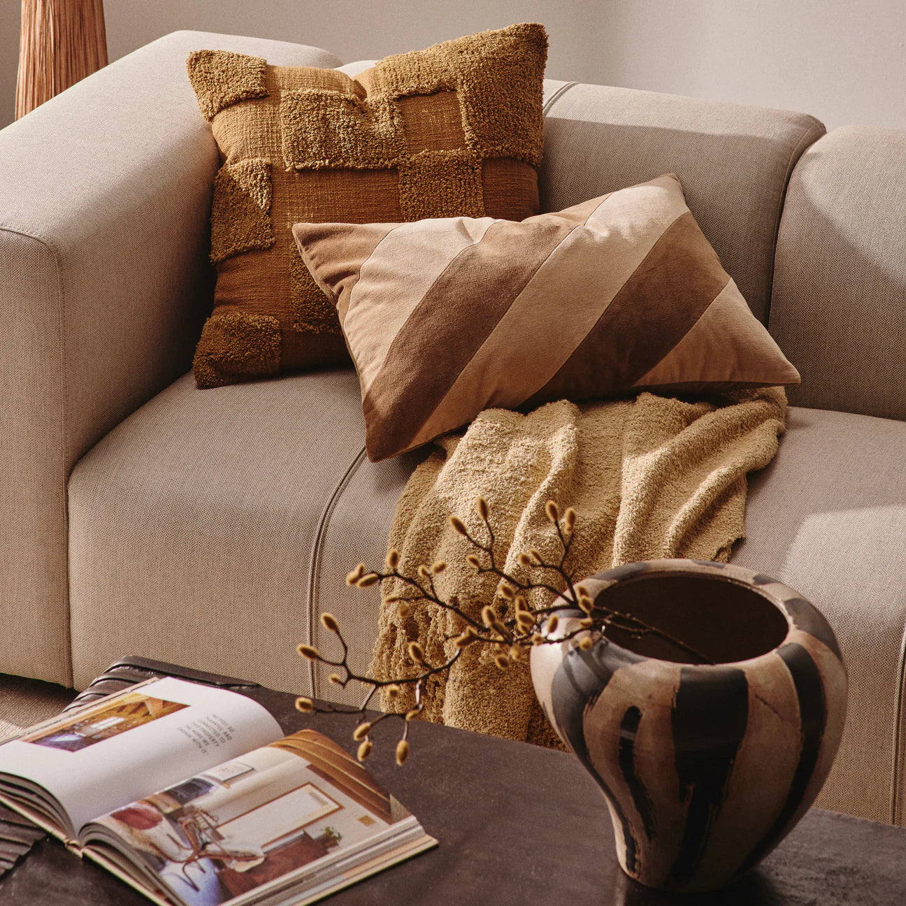 Theodore Throw - 'Ancient Scroll' (Buttermilk)