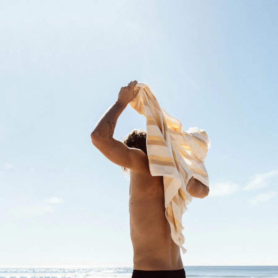 Shallows French Terry Beach Towel - Sand
