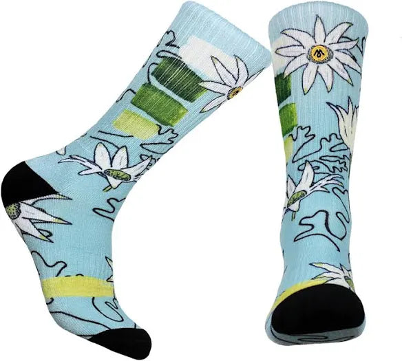 Flannel Flower Socks by Mennie