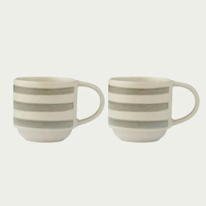 Homey Ceramic Mug (Set of 2) - Olive