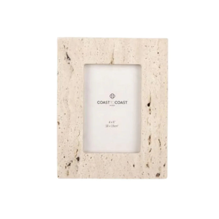 Len Travertine Photo Frame (4 x 6 )