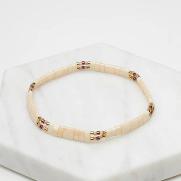 Tile Bracelet (Blush) by Zafino