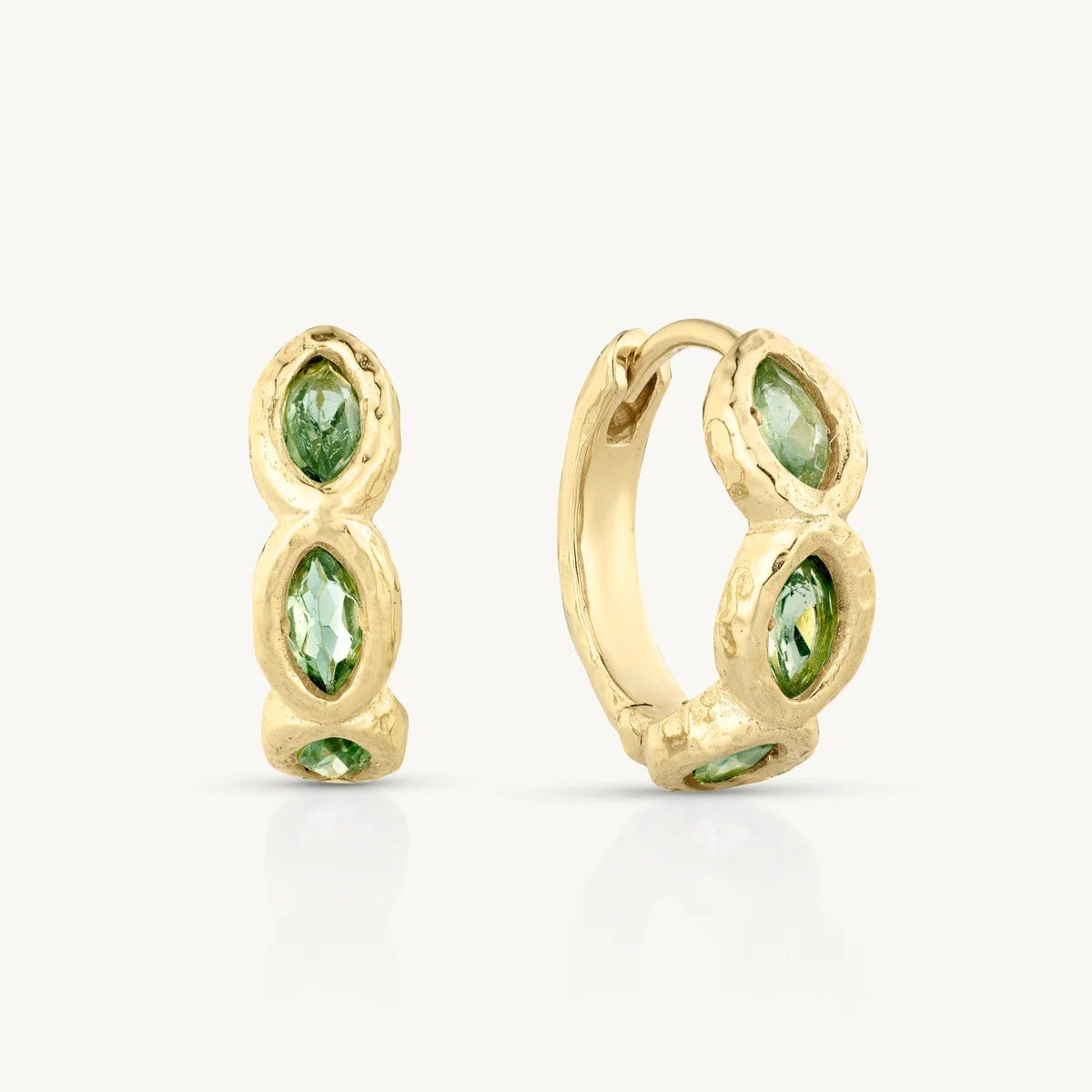 Maya Apatite Gold Hoops by Toni May