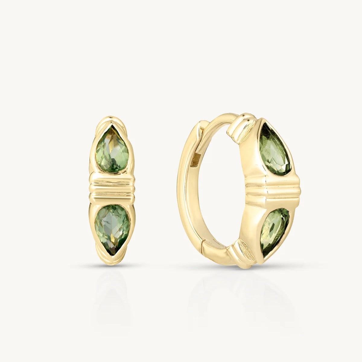 Eden Apatite Gold Hoops by Toni May