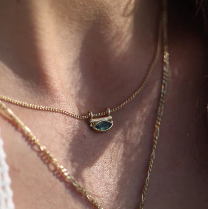 Nyra Apatite Gold Necklace by Toni May