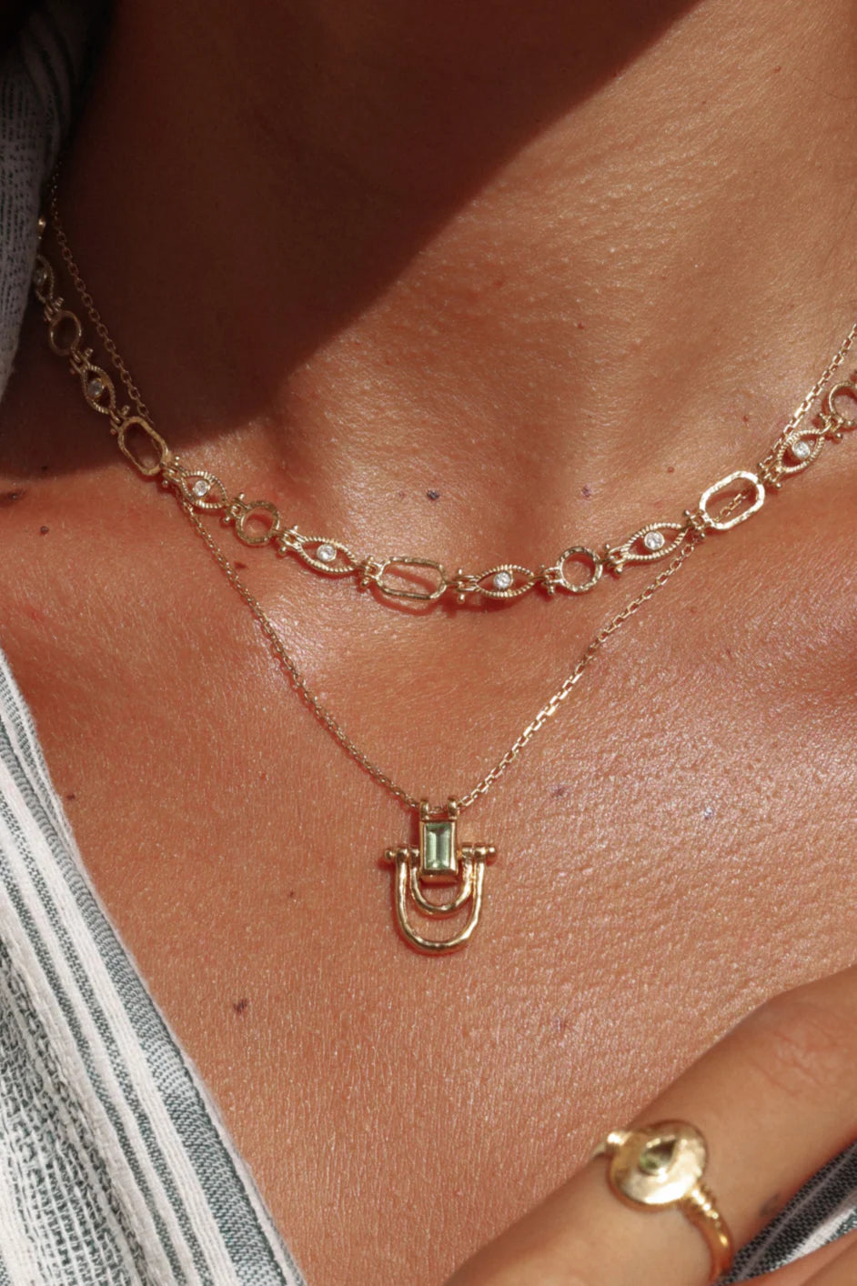 Allegra Apatite Gold Necklace by Toni May