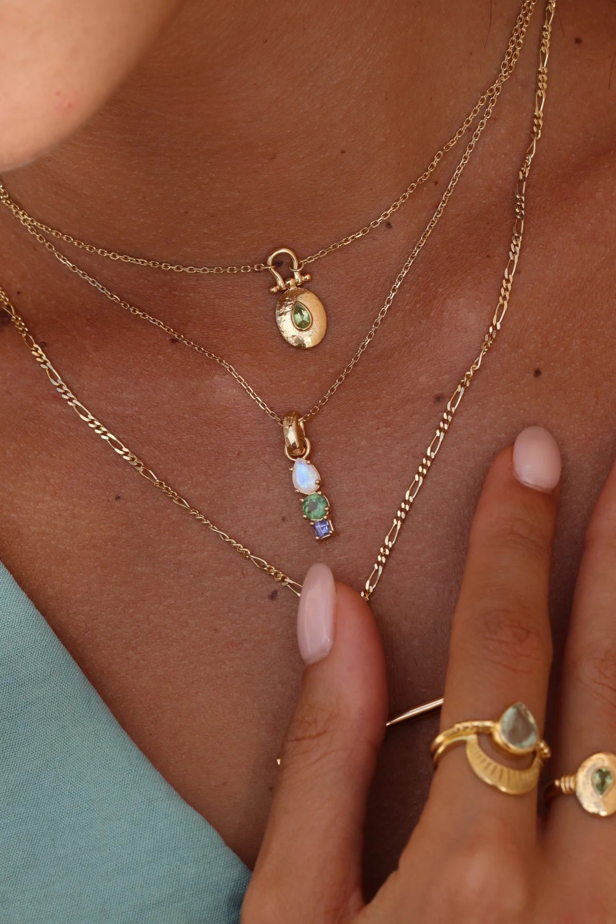Esme Apatite Gold Necklace by Toni May