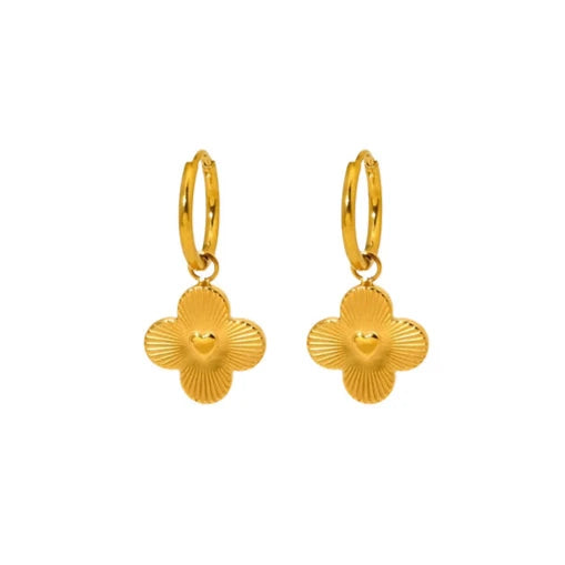 Clover Heart (Gold Earrings) by Sea Soul