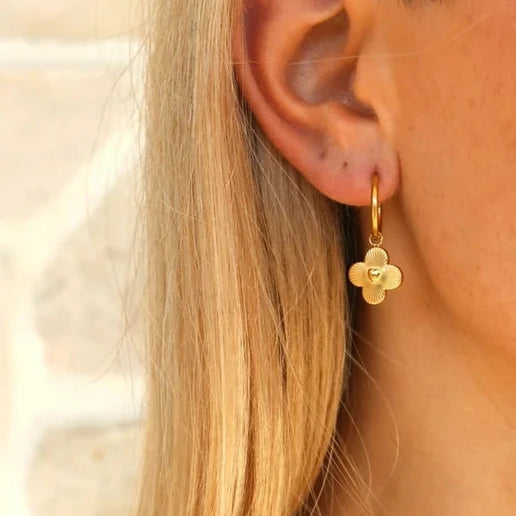 Clover Heart (Gold Earrings) by Sea Soul