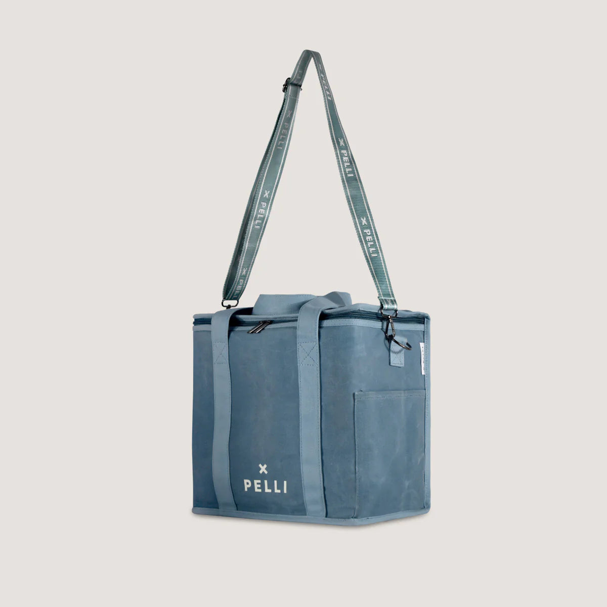 Ok Chill Crossbody Cooler Bag with Shoulder Strap in Dusty Blue