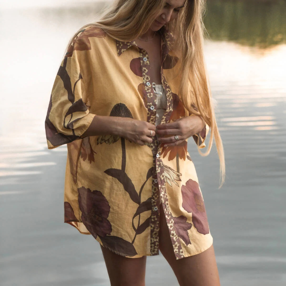 Glades Over Swim Shirt - Camomile