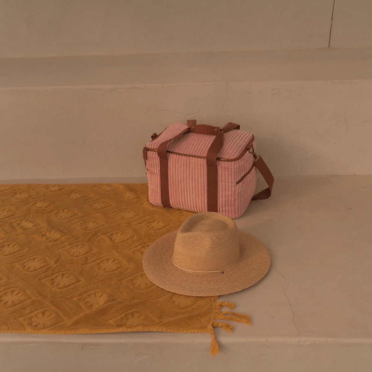 Daisy Beach Towel (Golden) by Wandering Folk