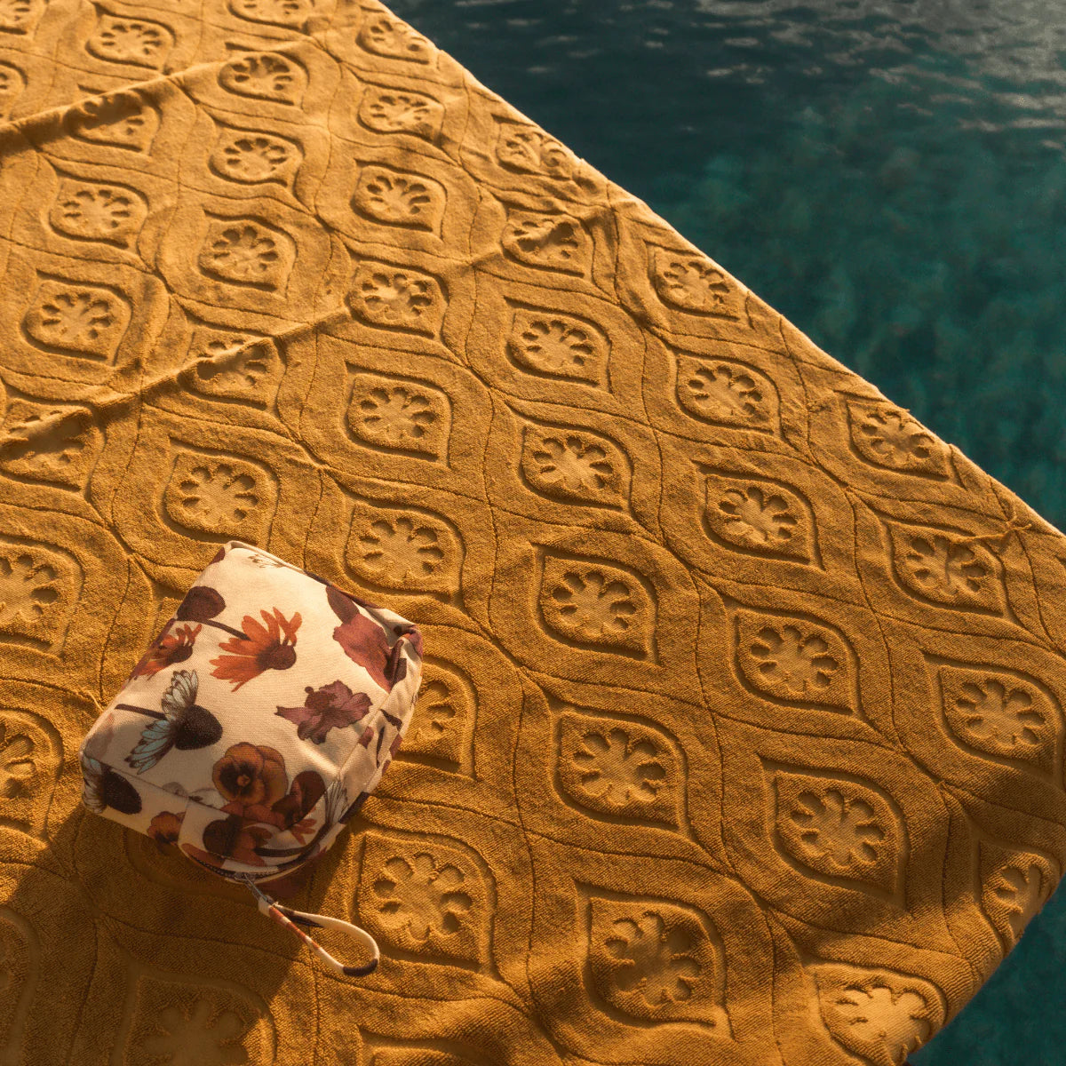 Daisy Beach Towel (Golden) by Wandering Folk