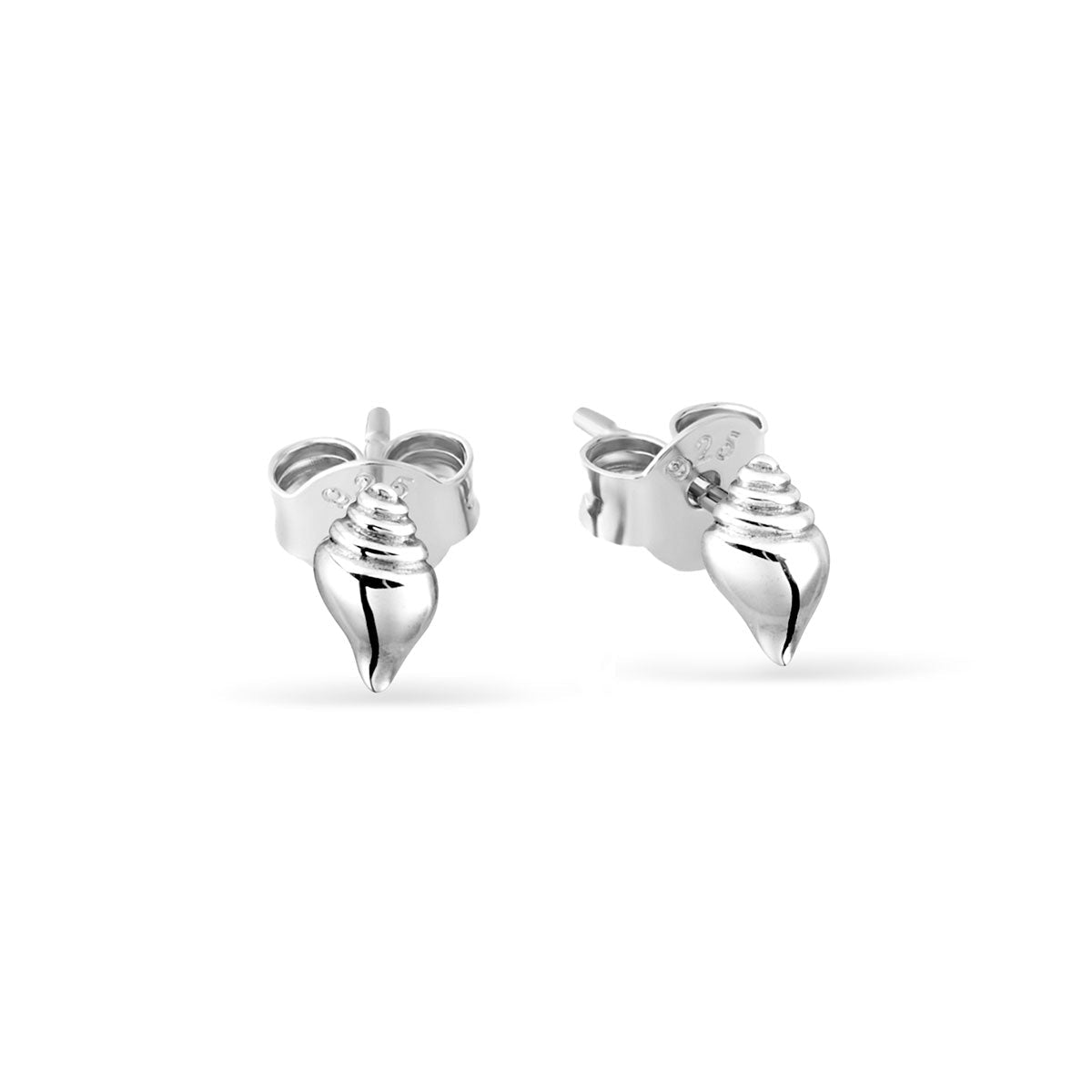Conch Seashell Studs - Silver or Gold