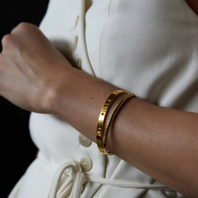 Layla Bracelet/Cuff (Gold) by Zafino