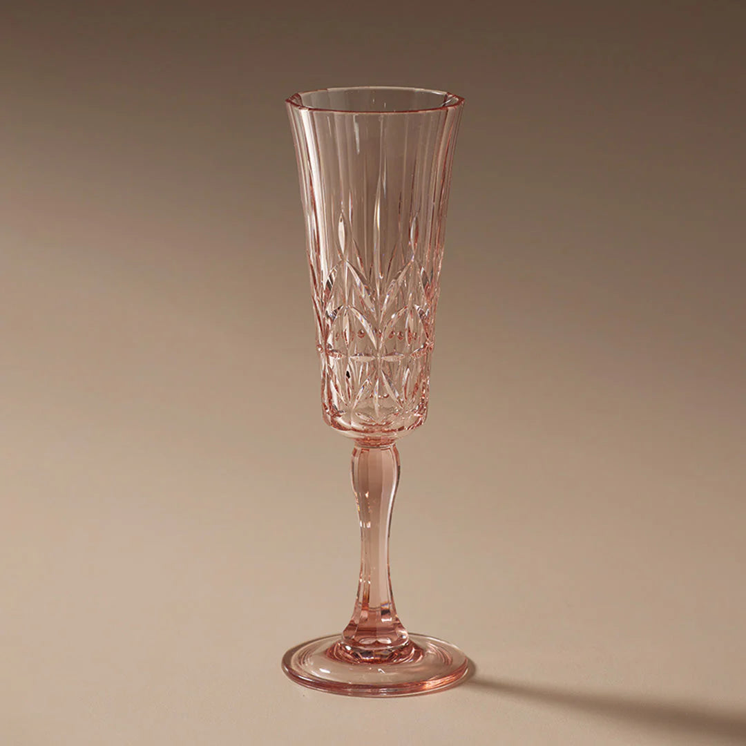 Flemington Acrylic Champagne Flutes - Pale Pink