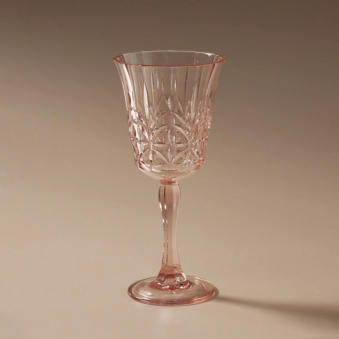 Flemington Acrylic Wine Glass - Pale Pink