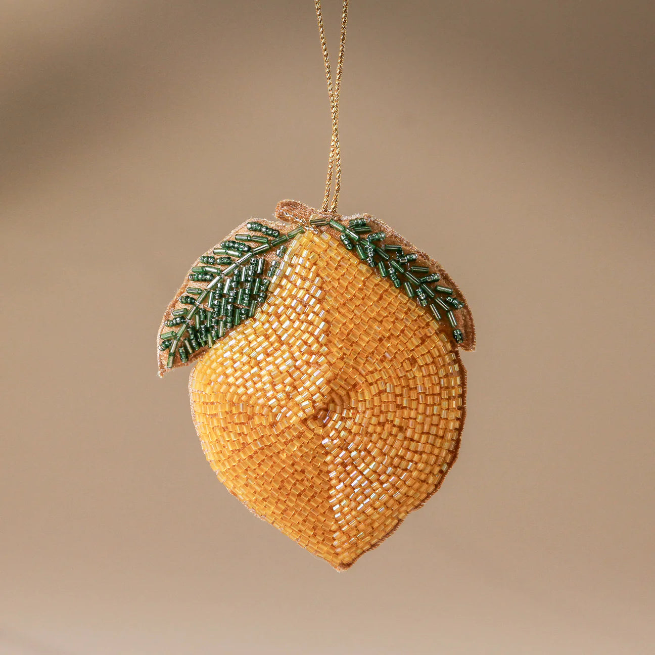 Lemon Christmas Decoration (Beaded) - Indigo Love Collectors