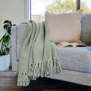 The 'Louie' Throw - Green Mist