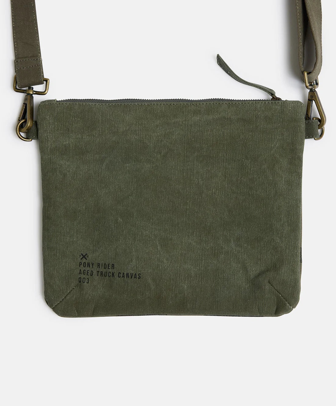 Pony Rider - Land of Mates Upcycled Clutch - Khaki