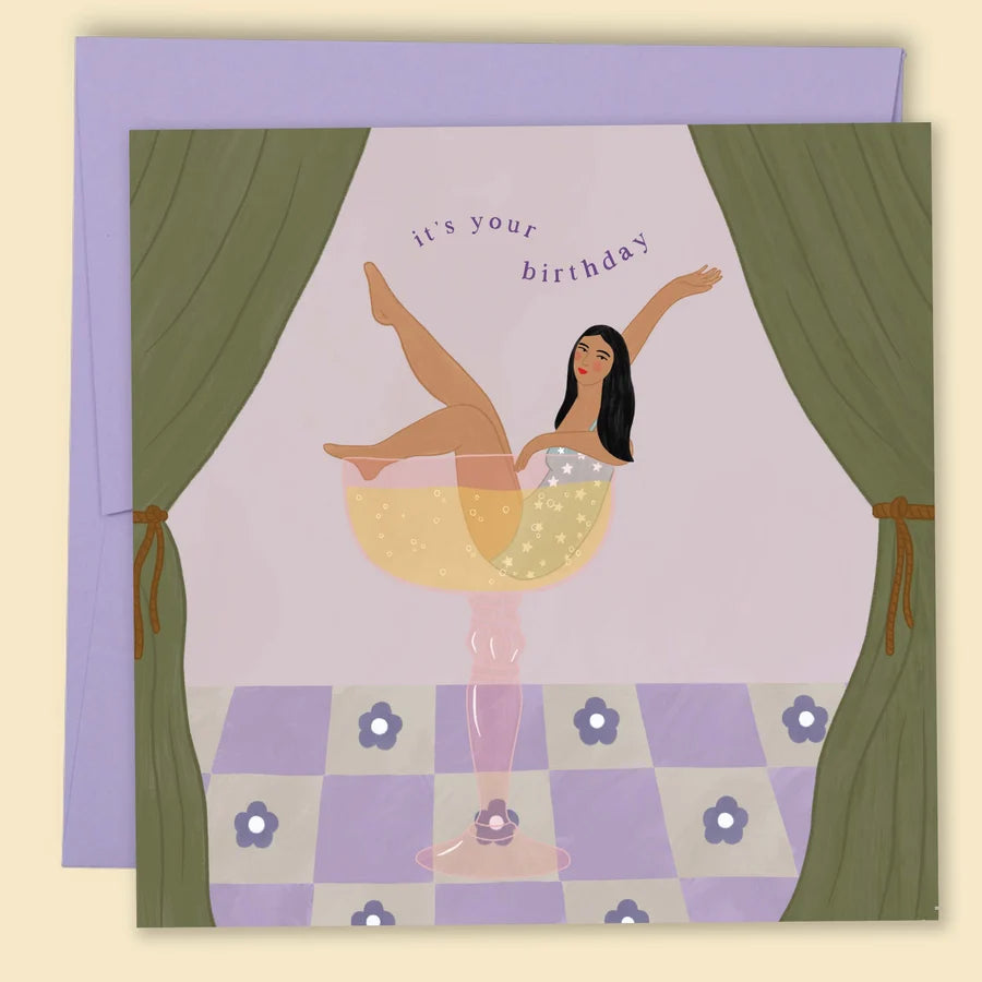 It's Your Birthday Martini Glass Card - by Papernest